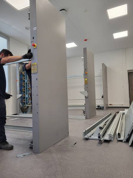 Livraison montage et mise en service de plusieurs classeur rotatif.